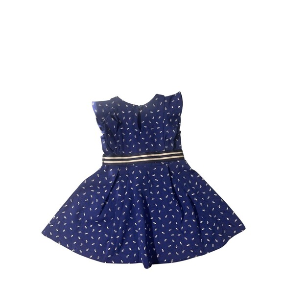 Polo Ralph Lauren Dress Girls 2T Print Ruffle Bow Party Toddler Special Occasion - Picture 3 of 7